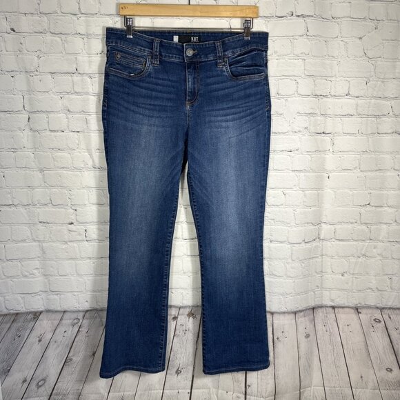 KUT from the Kloth Jeans Womens Size 12 Blue Natalie Mid Rise Bootcut Denim - Picture 1 of 12